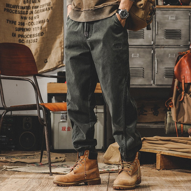 American heavy weight retro work pants men's autumn and winter loose fitting oversized men's casual pants autumn trendy brand