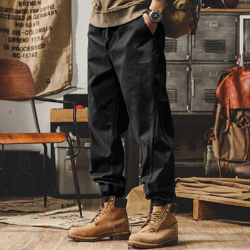 American heavy weight retro work pants men's autumn and winter loose fitting oversized men's casual pants autumn trendy brand