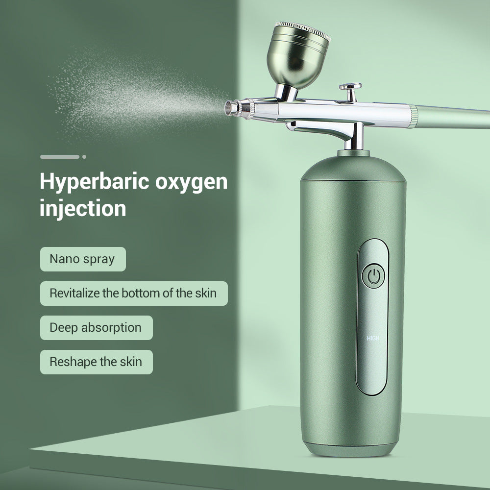 2-Speed High-Pressure Oxygen Injection Device Hydration Spray Household Hydration Device Portable Handheld Beauty Instrument Facial Introduction Device