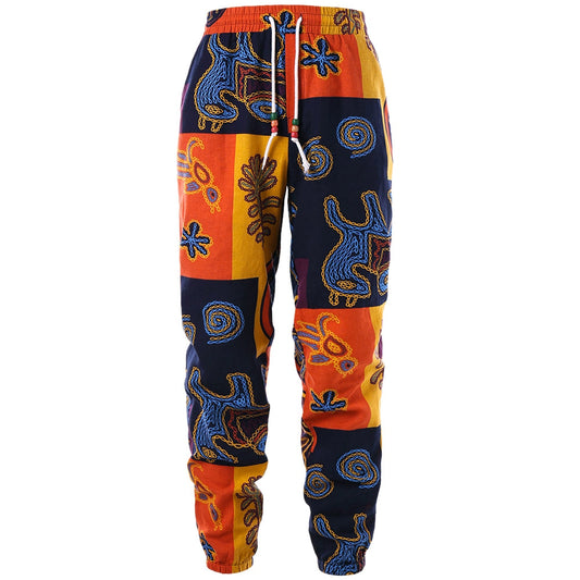 Tribal Print Drawstring Pants