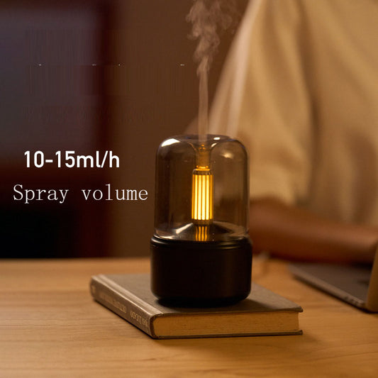 Candlelight Aromatherapy Machine Home Atmosphere Light Essential Oil Diffuser Desktop Silent Humidifier